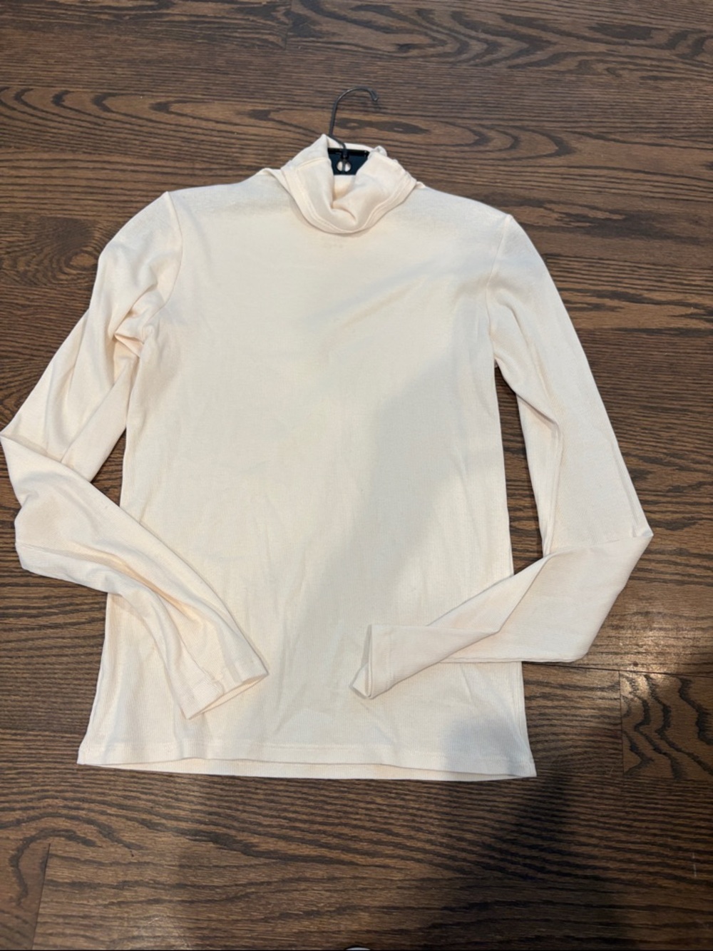 MM.LaFleur Cream Long Sleeve Turtleneck Top